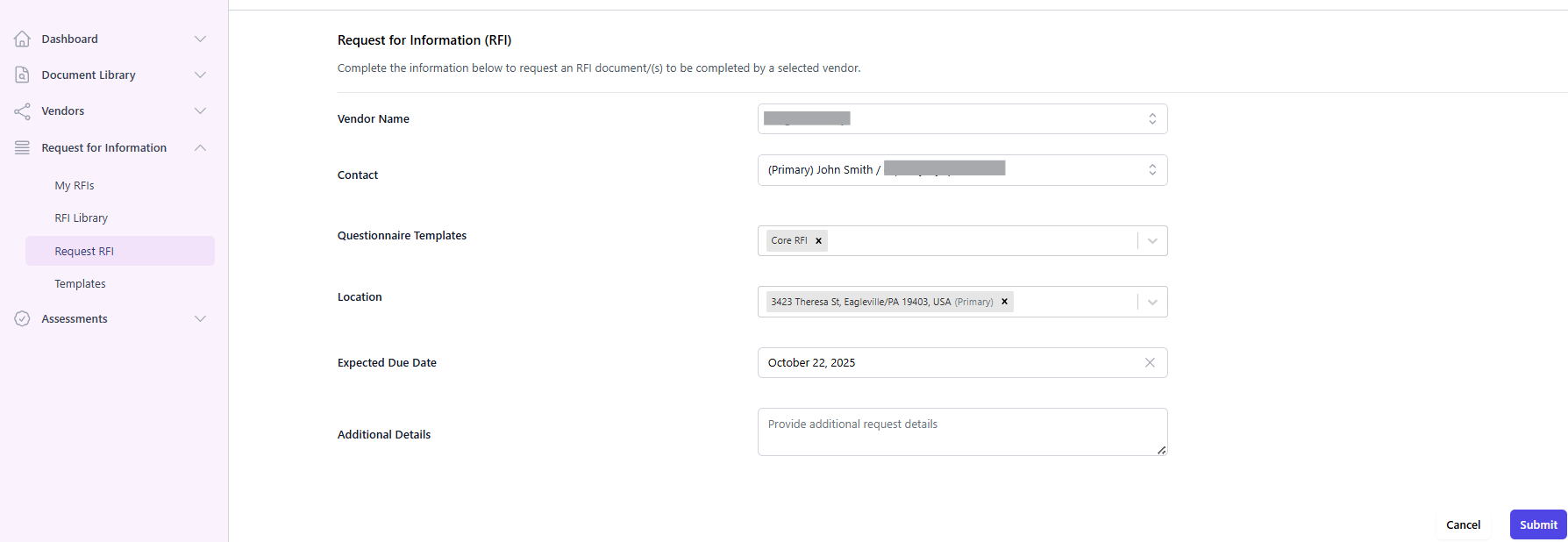 RFI Template - How to Send an RFI Questionnaire to a Vendor – Diligent ...